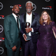 Kobe Bryant, left, Bill Russell and a guest attend The 2019 ESPYs at Microsoft Theater on July 10, 2019 in Los Angeles, California.